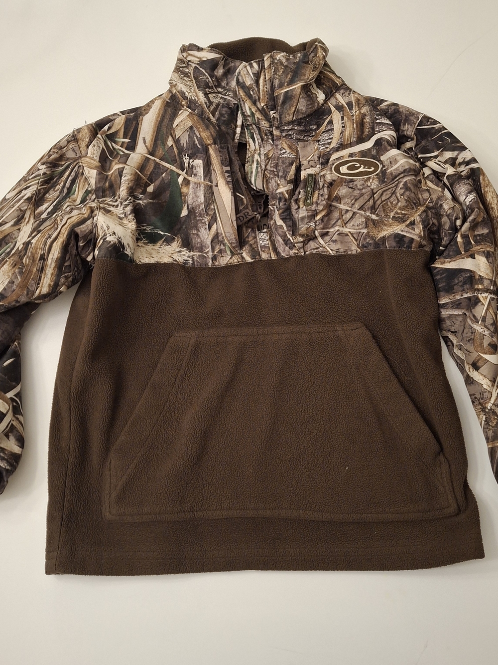 Drake Camo Brown Kids Fleece Pullover Jacket